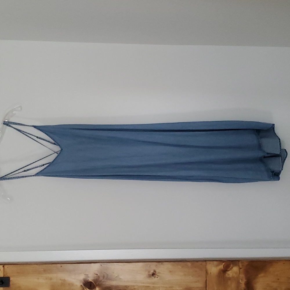 GAP Cami Denim Midi Dress